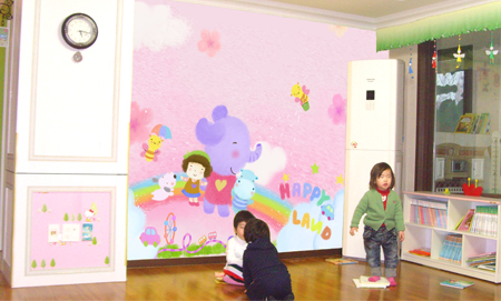 데코디자인벽지024 분홍빛깔무지개(size-900X2300)